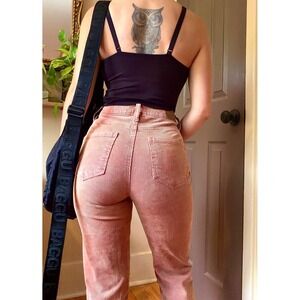 American Eagle Corduroy Salmon High Waisted Pants
